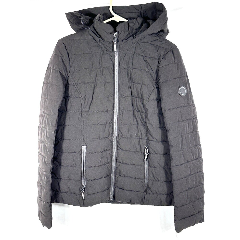 Nautica Women’s Medium Black Water Resistant Full Zip Puffer Coat